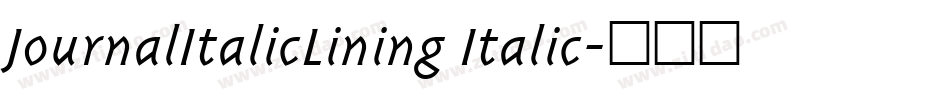 JournalItalicLining Italic字体转换